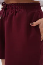 Kadın Modal Şort Beli Lastikli Cepli Şort MODAL-ŞORT