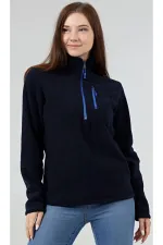 Polaire femme à demi-zip et poches pour activités de plein air et sports nautiques