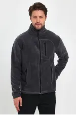 Veste polaire tactique d'extérieur pour homme, fermeture éclair intégrale et 3 poches, POLAR-GNS