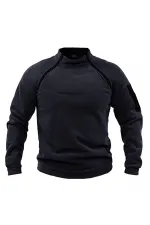 Polaire tactique de combat zippée avec poches pour homme, idéale pour les activités de plein air.
