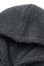 Sweat à capuche en polaire sherpa doublé en peau d'agneau pour homme Genius Store SHERPA-KAP