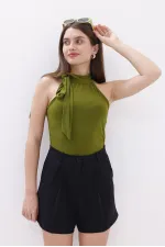 FundaChoosesXGenius Kadın Pileli Şort İç Göstermez Lamineli Kadın Şort PİLELİ-ŞORT