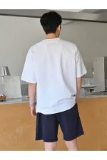 Erkek Tişört Baskılı Oversize T-shirt Pamuklu Tişört NATURE-OVERSİZE