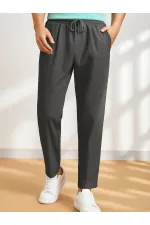 Men's Jogger Pants with Elastic Waistband and Pockets - Men's Jogger Pants