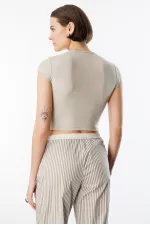 Women's Short-Sleeved Crop T-shirt CROP-T-SHIRT