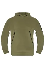 Veste polaire tactique à capuche pour homme avec poches, idéale pour les activités de plein air.