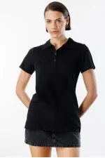 Women's Basic Polo Shirt WOMEN'S-POLO COLLAR