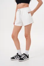 Kadın Modal Şort Beli Lastikli Cepli Şort MODAL-ŞORT