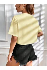 Women's T-shirt, Crop T-shirt, Printed Fit T-shirt, BALANCE-T-SHIRT