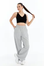 Kadın Pantolon Keten Karışımlı Belİ Lastikli Kırışmaz Kumaş Pantolon KETEN-PANTOLON