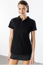 Women's Basic Polo Shirt WOMEN'S-POLO COLLAR