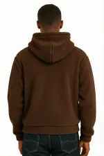 Sweat à capuche en polaire sherpa doublé en peau d'agneau pour homme Genius Store SHERPA-KAP