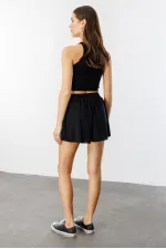 Bol Kesim Taytlı Spor Şort KADIN-ŞORT