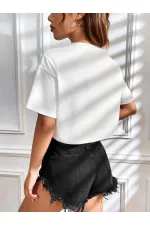 Women's T-shirt, Crop T-shirt, Printed Fit T-shirt, BALANCE-T-SHIRT