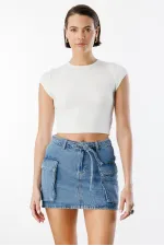 Women's Short-Sleeved Crop T-shirt CROP-T-SHIRT