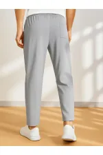 Men's Jogger Pants with Elastic Waistband and Pockets - Men's Jogger Pants