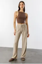 Soft Loose Knit Women's Trousers KNITTED-TROUSERS