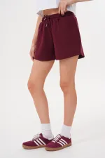Kadın Modal Şort Beli Lastikli Cepli Şort MODAL-ŞORT