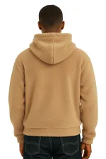 Sweat à capuche en polaire sherpa doublé en peau d'agneau pour homme Genius Store SHERPA-KAP
