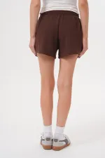 Kadın Modal Şort Beli Lastikli Cepli Şort MODAL-ŞORT