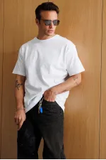 Erkek Oversize Fit %100 Organik Pamuk Bisiklet Yaka Tişört OVERSIZE-ERKEK-T-SHIRT