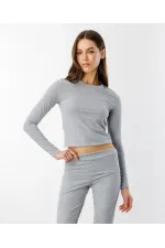 Chemisier court à manches longues pour femme, coupe ajustée