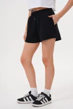 Kadın Modal Şort Beli Lastikli Cepli Şort MODAL-ŞORT
