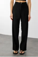 Kadın Yüksek Bel Wide Leg Kumaş Pantolon PANTOLON-004