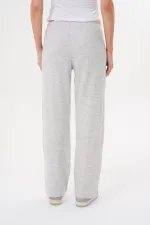 Women's Soft Knitted Trousers with Elastic Waist and Pockets