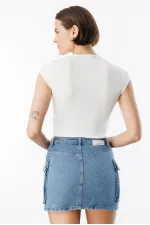 Women's Short-Sleeved Crop T-shirt CROP-T-SHIRT