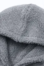 Sweat à capuche en polaire sherpa doublé en peau d'agneau pour homme Genius Store SHERPA-KAP