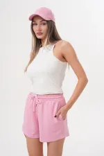 Kadın Modal Şort Beli Lastikli Cepli Şort MODAL-ŞORT