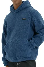 Sweat à capuche en polaire sherpa doublé en peau d'agneau pour homme Genius Store SHERPA-KAP
