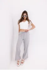 Kadın Pantolon Geniş Paça Pamuklu Viskon Cepli Pantolon Beli Lastikli GENİŞPAÇA-PANTOLON