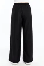 Kadın Pantolon Keten Karışımlı Belİ Lastikli Kırışmaz Kumaş Pantolon KETEN-PANTOLON