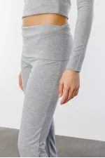 Kadın İspanyol Paça Jarse Pantolon Flared İSPANYOLPAÇA-PANTOLON