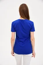 Women's Crew Neck Basic T-Shirt Navy Blue