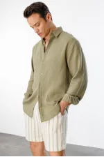 Chemise en mousseline basique oversize pour homme