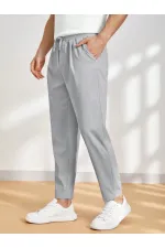 Men's Jogger Pants with Elastic Waistband and Pockets - Men's Jogger Pants