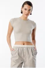 Women's Short-Sleeved Crop T-shirt CROP-T-SHIRT