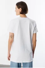 Regular Fit Crew Neck Basic Plain Short Sleeve 100% Cotton Tunic OVERSIZE-TUNIC