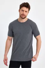 Men's Crew Neck Basic Dark Gray T-Shirt