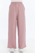 Kadın Pantolon Keten Karışımlı Belİ Lastikli Kırışmaz Kumaş Pantolon KETEN-PANTOLON