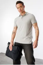  Erkek Çekmeyen Pamuklu Kumaş Regular Fit Standart Kesim Polo Yaka Tişört POLOYAKA-T-SHIRT1