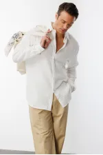 Chemise en mousseline basique oversize pour homme