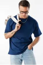 Erkek Oversize Fit %100 Organik Pamuk Bisiklet Yaka Tişört OVERSIZE-ERKEK-T-SHIRT