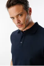  Erkek Çekmeyen Pamuklu Kumaş Regular Fit Standart Kesim Polo Yaka Tişört POLOYAKA-T-SHIRT1