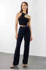 Kadın Yüksek Bel Wide Leg Kumaş Pantolon PANTOLON-004