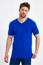 Men's V-Neck Basic Red T-Shirt