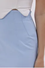 FundacshoosesXGenius Women's Darted Skirt, Non-See-Through Laminated Women's Skirt WOMEN'S SKIRT